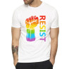 Generique T-shirt Resist Rainbow Blanc